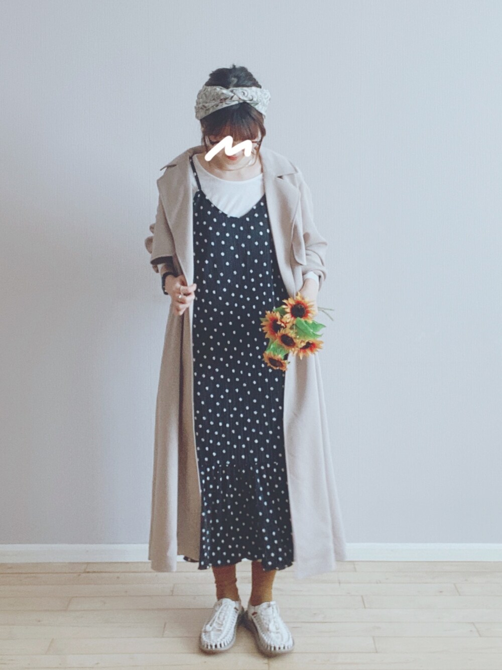 「春のレジャースタイル」｜「JEANASISのニュアンストレンチコート/825302（トレンチコート、ベージュ系）」を使った、wakuwakuさん（レディース・165cm）の春コーディネートの1枚目の写真
