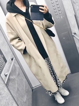「STUNNING LURE（スタニングルアー）のアイテム（ステンカラーコート）」を使った、akaneさん（レディース・168cm）の春コーディネート