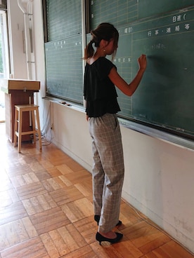 「RANDA（ランダ）の3E/ストレスフリー/サイドオープンパンプス（パンプス）」を使った、まみたんまん▼△さん（レディース・170cm）の夏コーディネート