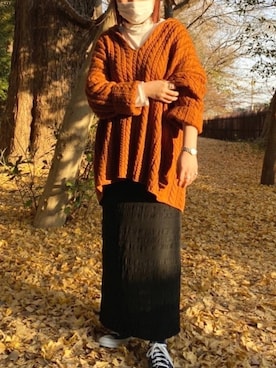 あやかさん（レディース・160cm）の冬コーディネート