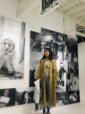 「雨」｜「アイテム（ブルゾン）」を使った、Mumu さん（レディース・163cm）の春コーディネート