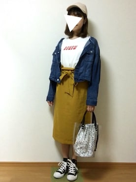 「NiCORON（ニコロン）のアイテム」を使った、みどさん（レディース・157cm）の春コーディネート