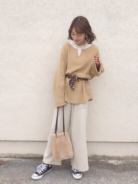 吉田南歩さん（レディース・161cm）の冬コーディネート