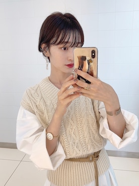 「重ね着」｜吉田南歩さん（レディース・161cm・20代）の秋コーディネート