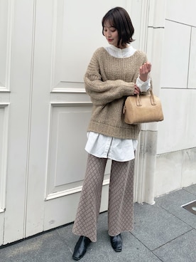 「Lily Brown」｜「アイテム（その他）」を使った、吉田南歩さん（レディース・161cm）の春コーディネート