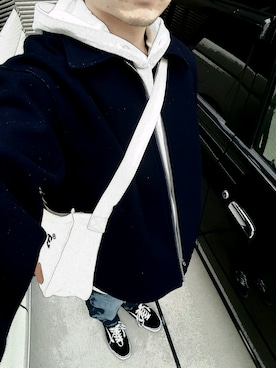 「オールドスクール」｜「アイテム（カバーオール）」を使った、清盛君さん（メンズ・164cm）の春コーディネート