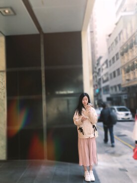 「アイテム（ダッフルコート）」を使った、我的星OvOさん（レディース・164cm・10代）の冬コーディネート