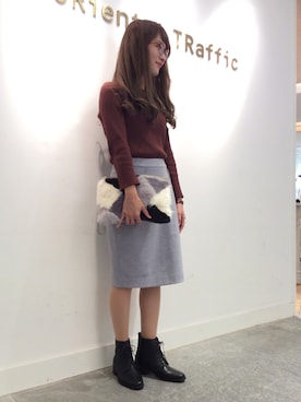 「編み上げブーツ」｜OrientalTraffic 天王寺店さん（レディース・155cm）の秋コーディネート