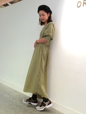 「オリエンタルトラフィック」｜「アイテム（ハンチング/ベレー帽）」を使った、OrientalTraffic 天王寺店さん（レディース・158cm）の秋コーディネート