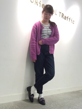 「ORiental TRaffic（オリエンタルトラフィック）のアイテム（ローファー）」を使った、OrientalTraffic 天王寺店さん（レディース・158cm）の春コーディネート