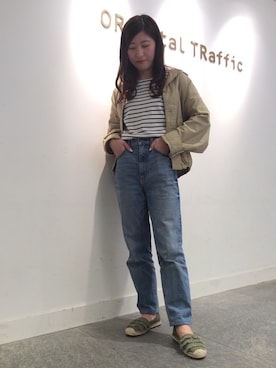 「オリエンタルトラフィック」｜「アイテム（スリッポン）」を使った、OrientalTraffic 天王寺店さん（レディース・158cm）の春コーディネート