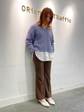 「グリッター」｜OrientalTraffic 天王寺店さん（レディース・158cm）の冬コーディネート