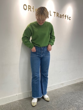 「メッシュパンプス」｜OrientalTraffic 天王寺店さん（レディース・158cm）の春コーディネート