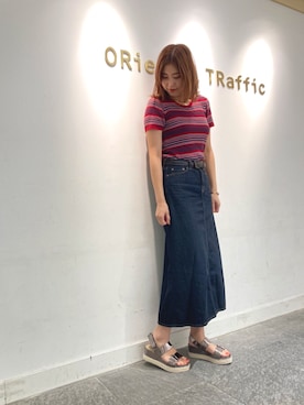 「シルバーサンダル」｜OrientalTraffic 天王寺店さん（レディース・158cm）の夏コーディネート