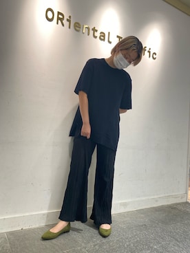 「select MOCA（セレクトモカ）のアイテム（セットアップ）」を使った、OrientalTraffic 天王寺店さん（レディース・158cm）の夏コーディネート