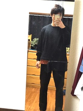 「SHAREEF（シャリーフ）のアイテム（その他トップス）」を使った、かんぼうやさん（メンズ・178cm）の冬コーディネート