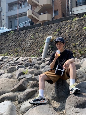 「Acne Studios（アクネストゥディオズ）のアイテム（キャップ）」を使った、あずきさん（メンズ・177cm）の秋コーディネート