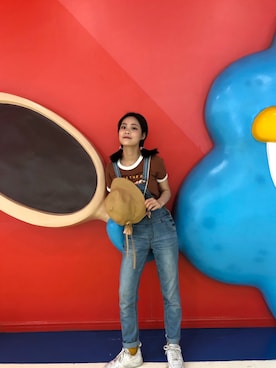 「通勤穿搭」｜「アイテム（オールインワン・サロペット）」を使った、-小面不要面-さん（レディース・160cm）の秋コーディネート