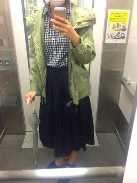 「green label relaxing（グリーンレーベルリラクシング）のアイテム（モッズコート）」を使った、さくまさん（レディース・167cm）の春コーディネート