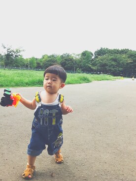 「STANLEY（スタンレー）のアイテム」を使った、cota*× coji**さん（キッズ・80cm）の夏コーディネート