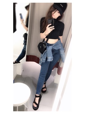 「Teva（テバ）のTeva / プラットフォーム ユニバーサル（サンダル）」を使った、tomomochanさん（レディース・155cm）の春コーディネート