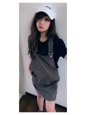 「BAD（バッド）のアイテム」を使った、tomomochanさん（レディース・155cm）の夏コーディネート
