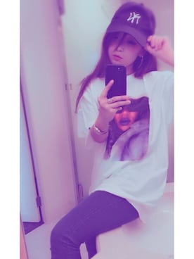 「BAD（バッド）のアイテム」を使った、tomomochanさん（レディース・155cm）の夏コーディネート