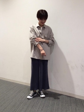 「Steven Alan（スティーブンアラン）のアイテム（その他アウター）」を使った、渡邉 楓さん（レディース・166cm）の秋コーディネート