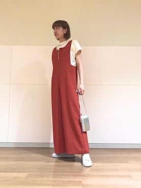「BEAUTY&YOUTH UNITED ARROWS（ビューティーアンドユースユナイテッドアローズ）のアイテム（つなぎ/オールインワン）」を使った、渡邉 楓さん（レディース・166cm）の春コーディネート
