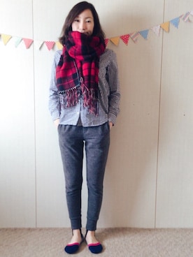 「タータンチェック」｜niko🍏さん（レディース・158cm）の冬コーディネート