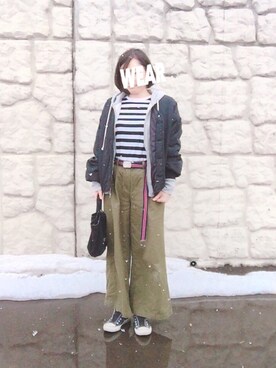 「AS as know as（エーエス アズノウアズ）のアイテム（ジャケット/アウター）」を使った、niko🍏さん（レディース・158cm）の春コーディネート