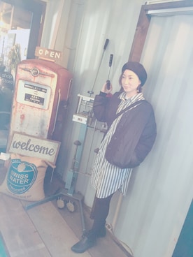 「OZOC（オゾック）のアイテム（シャツワンピース）」を使った、niko🍏さん（レディース・158cm）の春コーディネート