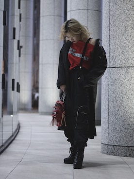 「A-COLD-WALL*（アコールドウォール）のアイテム（ジャケット/アウター）」を使った、カナさん（レディース・160cm）の冬コーディネート