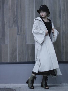 「AULA（アウラ）のアイテム（シューズ）」を使った、カナさん（レディース・160cm）の冬コーディネート