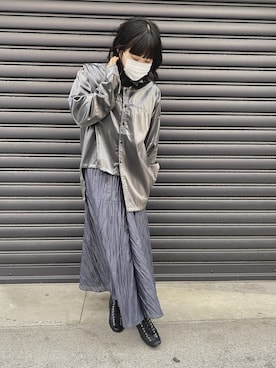 「AULA（アウラ）のアイテム（ワンピース/ドレス）」を使った、カナさん（レディース・160cm）の秋コーディネート