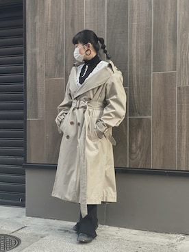 「PERVERZE（パーバーズ）のアイテム（パンツ）」を使った、カナさん（レディース・160cm）の冬コーディネート