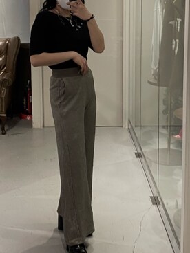 「TRANSIT（トランジット）のアイテム（パンツ）」を使った、カナさん（レディース・160cm）の春コーディネート