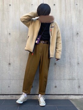 ダウンジャケット コートを使った サコッシュ のメンズ人気ファッションコーディネート Wear