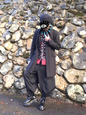 「成人式」｜「アイテム（ハンチング/ベレー帽）」を使った、Y-Aさん（メンズ・170cm）の冬コーディネート