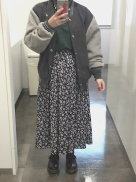 「アイテム（ポロシャツ）」を使った、ゆりさん（レディース・153cm）の秋コーディネート