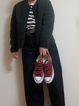 「ベルクロ」｜「アイテム（その他アウター）」を使った、ゆりさん（レディース・153cm）の春コーディネート