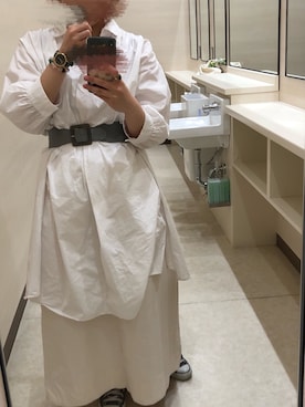 「LEE」｜「アイテム（シャツワンピース）」を使った、ゆりさん（レディース・153cm）の春コーディネート