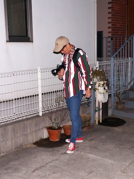 「Marc by Marc Jacobs（マークバイマークジェイコブス）のアイテム（ピアス（両耳用））」を使った、SHINJIさん（メンズ・173cm）の冬コーディネート