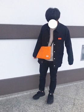 「UNIVERSAL OVERALL（ユニバーサルオーバーオール）のアイテム（ブルゾン）」を使った、り  くさん（メンズ・164cm）の秋コーディネート