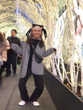 「PULL&BEAR（プルアンドベア）のアイテム（バッグ）」を使った、持枪萝莉uyeeさん（レディース・162cm）の冬コーディネート
