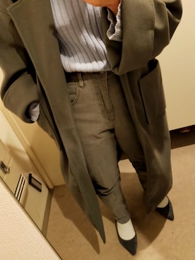 「152cm」｜「アイテム（チェスターコート）」を使った、kusyaさん（レディース・152cm）の冬コーディネート