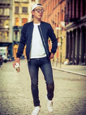 「H&M（エイチ・アンド・エム）のアイテム（サングラス）」を使った、ryosan720さん（メンズ・175cm）の秋コーディネート