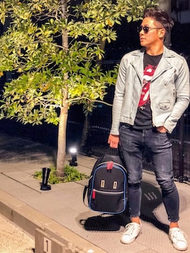 「アイテム（ライダースジャケット）」を使った、ryosan720さん（メンズ・175cm・20代）の春コーディネート