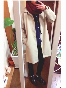 「アイテム（ステンカラーコート）」を使った、はるきさん（メンズ・165cm・10代）の冬コーディネート