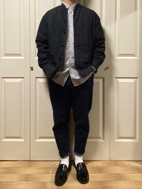 Steven Alan＞ PE RIP PUFF STAND COLLAR SHIRT/シャツジャケットを 